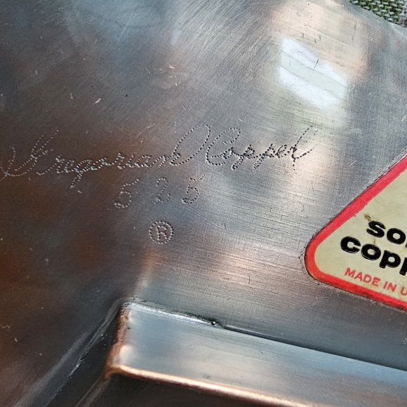 MCM Mid Century Modern Gregorian Copper Abstract Bowl - Picture 6 of 9